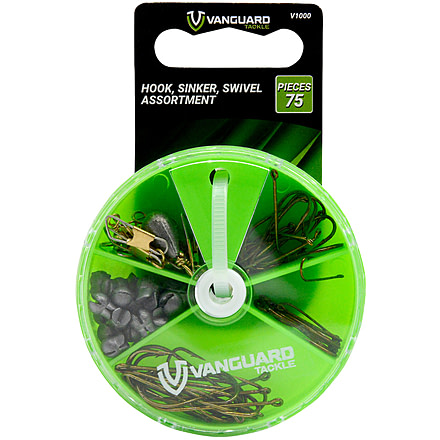 Vanguard Hook, Sinker, Swivel Assortment, 75 Pieces, V1000