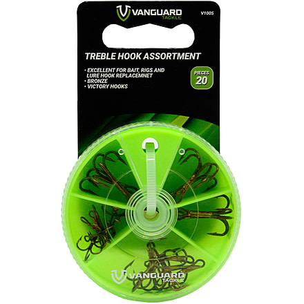 Vanguard Treble Fishing Hook Assortment, 20 Pieces, V1005