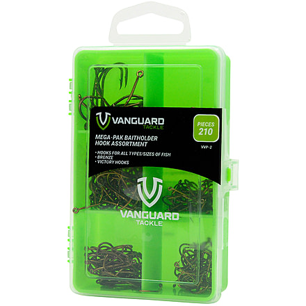 Vanguard Value Pak Bait Fishing Hook, 210 Pieces, VVP-2