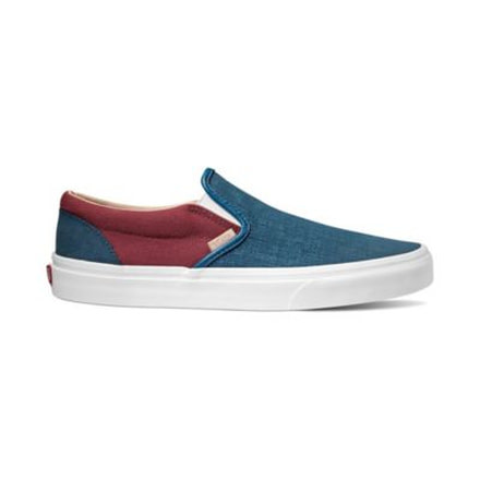 Vans Classic Slip-On Casual Boot, Textured Suede Sailor Blue/Port Llt, 9.5 US, VN0A38F7VMN-9.5 US/11 US