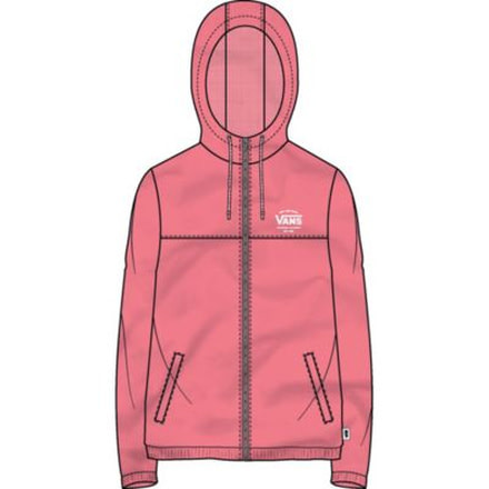 Vans Kastle Ii Windbreaker - Womens, Strawberry Pink, Medium, VN0A3PC4UV6-Medium