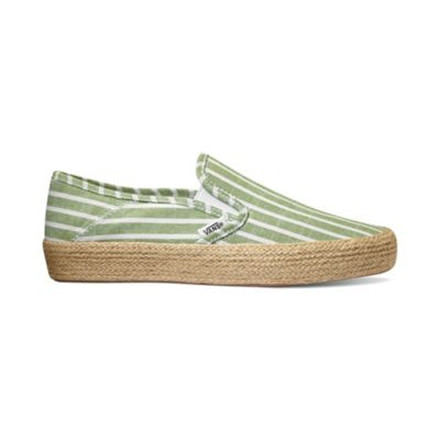 Vans U Slip-On Esp Casual Boot, Striped Linen Garden Green/True White, 5 US, VN0A3MVBVT2-5 US/6.5 US