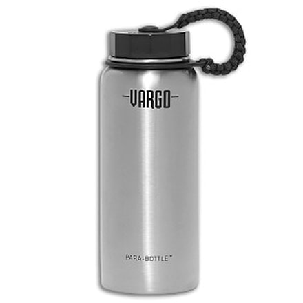 Vargo Outdoors Vargo Stainless Steel Para-Bottle Water Bottle 34 oz. 1 liter, Silver, adult, BHQ-65006