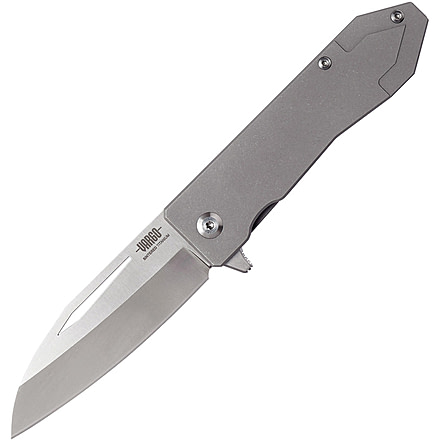 Vargo SOBATA 398 Titanium Framelock Folding Knife, 3 sintered titanium ceramic silver alloy blade, Titanium handle, T-500
