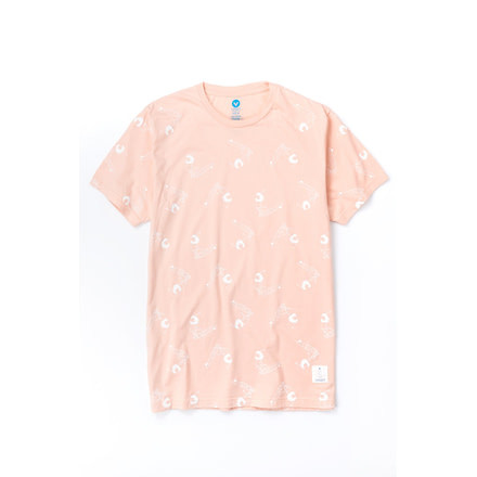 Vast Hail Yogi Short Sleeve T-Shirt, Peach, Large, B3274-Pink-L