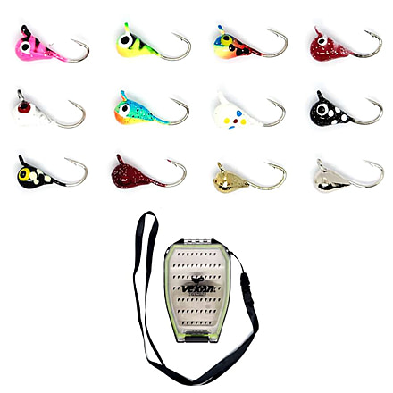 Fishing Lures BASSDASH Tungsten Ice Fishing Jigs 6-Pack - Glow In Dark Lures For Panfish Panfish Jigs - Foto 2