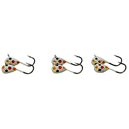 Vexan 6-Pack Wonderbread Glow Tungsten T-VEX Ice Fishing Jig, Wonderbread Glow, 1.1g, 4mm, TVEX6PK10HK