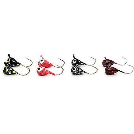 Vexan 8-Pack Glow Tungsten T-VEX Ice Fishing Jig, Gold Glow, 2.0g, 6mm, TVEX8PK8HK