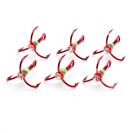 Vexan Crystal Reaper Treble Hook, White, #8, WRCH8