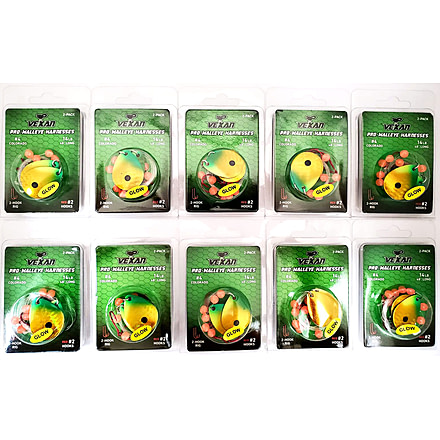Vexan Fire Ant Ten 2-PacksGlow Walleye Crawler Harnes, Fire Ant, 48, Fire Ant Ten 2-Packs