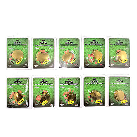 Vexan Gold Ten 2-Packs Glow Walleye Crawler Harness, Gold, 48, Gold Ten 2-Packs