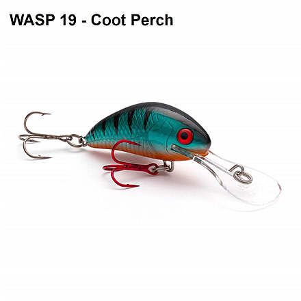 Vexan Rattlin Wasp Trolling /Cast Crankbait No5, Coot Perch, 1/4 oz, RW5-19