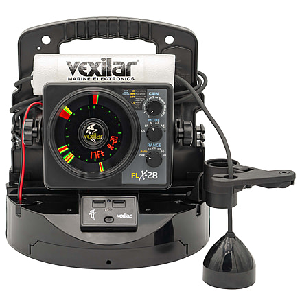 Vexilar FLX-28 Pro Pack Elite Sonar w/ ProView Ice-Ducer / Vexilar Lithium Battery, Black, PPEL28PV