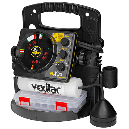 Vexilar FLX-30 BB Pro Pack II w/ Broad Band Ice-Ducer, Soft Pack, and Lithium Battery, Black, Regular, PPLI30BB