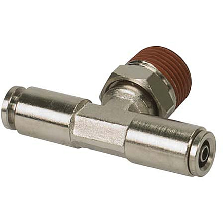 VIAIR 3/8in NPT M 1/8in to 1/8in Swivel T-Fitting, 2 pcs, 11822