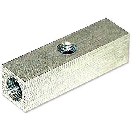 VIAIR Female Tee / Billet Manifold, 1/4in F x 1/4in F x 1/8in F, NPT, 92821