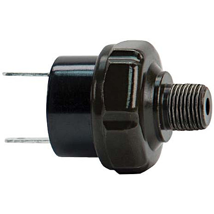 VIAIR Pressure Switch, 1/8in M NPT Port, 1/4in Spade Connectors, 110 PSI On, 145 PSI Off, 90102