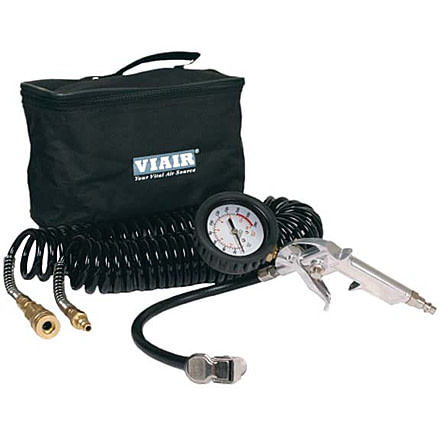 VIAIR Tire Inflation Kit w/2.5in Mechanical Gauge Tire Gun, 200 PSI, 30ft Hose, 00047