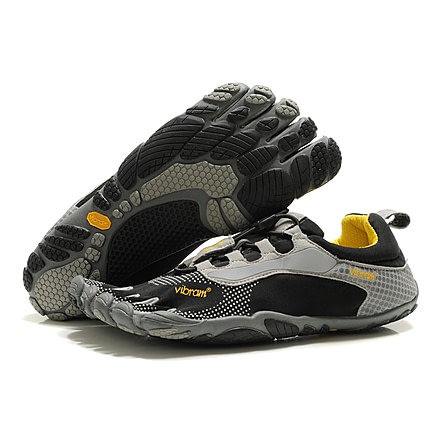 Vibram FiveFingers Bikila LS Road Running Shoe - Men's-Black/Grey-Medium-39