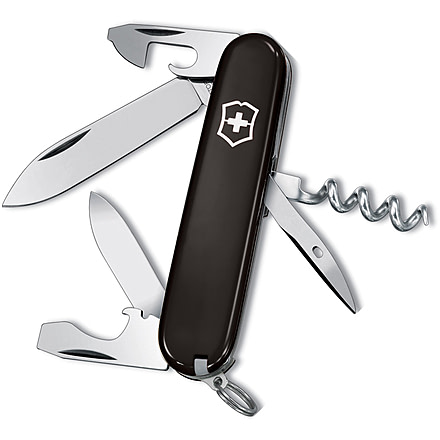 Victorinox Spartan Black Folding Knife, 3.5 closed, Black ABS handle, VN53153