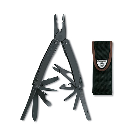 Victorinox SwissTool Spirit X XBS with Nylon Pouch, Black, 105mm, 3.0224.3CN-X1