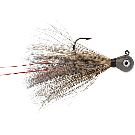 VMC Bucktail Jig, 1/4 oz, Smoke, BKJ14-SMK