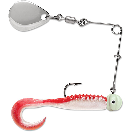 VMC Curl Tail Spinnerbait, Red Pearl Glow, 1/16oz, CTS116RPRLGL