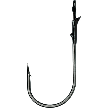 VMC Heavy Duty Flippin Hook, Baitholder Resin Closed Eye, Black Nickel, Size 5/0, 4 Per Pack, HDFL#5/0BNPP