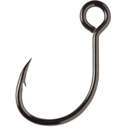 VMC Inline Single Hook, Needle Point, Extra Wide Gap, Light Wire, Non-Offset, Large Eye, Coastal Black, Size 4, 10 Per Pack, 7237CB#4PP