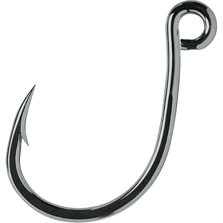 VMC Inline Single Hook, Needle Point, Wide Gap 4X Strong, Inline Eye, Black Nickel, Size 7/0, 4 Per Pack, ILS#7/0BNPP