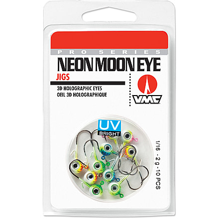 VMC Neon Moon Eye Jig UV Kit, Assorted, 1/16oz, NME116UVK