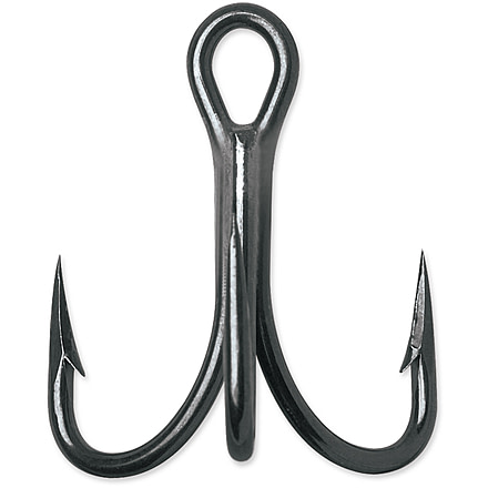 VMC O'Shaughnessy Treble Hooks, Shor Shank, Cut Point,t 4X Black Nickel, #8, 7pk, 9626BN#8PP