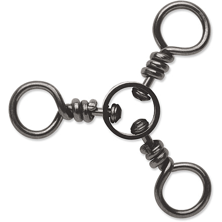 VMC Three Way Swivel, SZ 4 Black Nickel, 8 PK, TWS#4