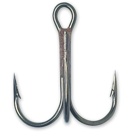 VMC Treble Hook with Cut Point, Forged, Round Bend Standard Wire, Bronze, Size 2, 9 Per Pack, 9649BZ#2PP