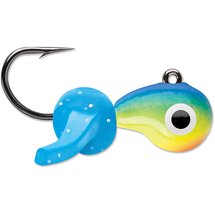 VMC Tungsten Mustache Jig 1/32 oz, Glow Parrot, TMWJ132GPRT