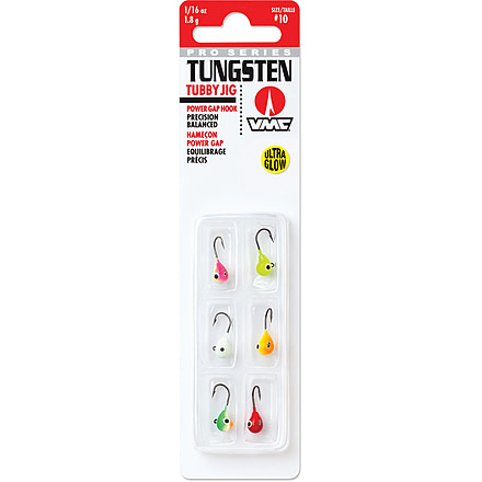 VMC Tungsten Tubby Jig Kit 1/32 oz Glow, TTJ132G6