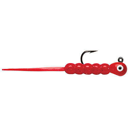 VMC Tungsten Wax Tail Jig 1/32 oz Glow Red, TWTJ132GLRD