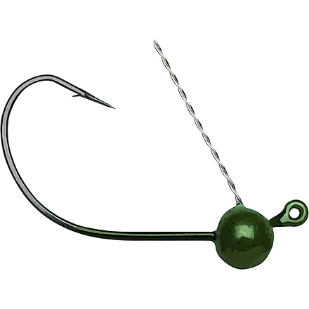 VMC Wacky Weedless Jig 1/0Sz 1/16oz Green Pumpkin 4Pc, WWJ116-GNPPK