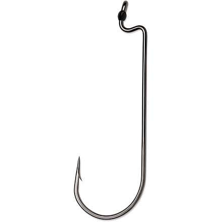 VMC Worm Hook, Black Nickel, Size 3/0, 25 Pack, WM#3/0BNVP