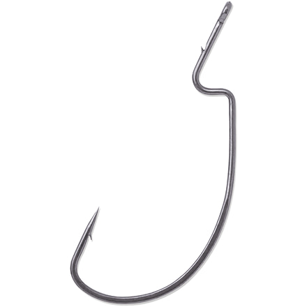 VMC XL Wide Gap Worm Hook, Black Nickel, #1/0, 6319BN#1/0PP