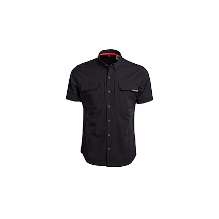 Vortex Callsign Short Sleeve Button Up - Mens, Black, Medium, 121-36-BLKM