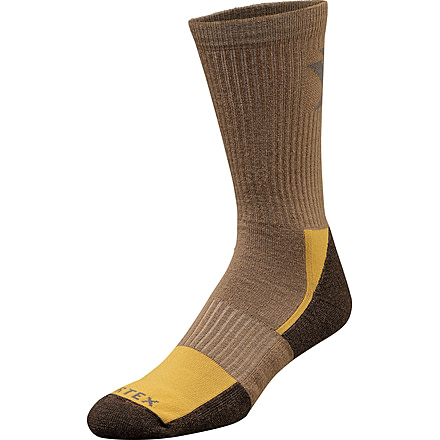 Vortex Everyday Trekker Crew Sock, Shitake/Terra-Mustard, Medium, 120-25-SKEM
