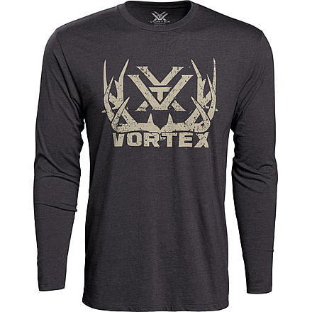 Vortex Full-Tine Job Long Sleeve T-Shirt - Mens, Charcoal Heather, Small, 219053-CHHS