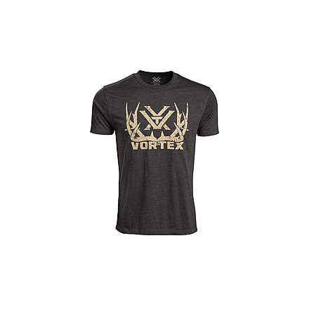 Vortex Full Tine Short Sleeve T-Shirt - Mens, Charcoal Heather, Large, 121-45-CHHL