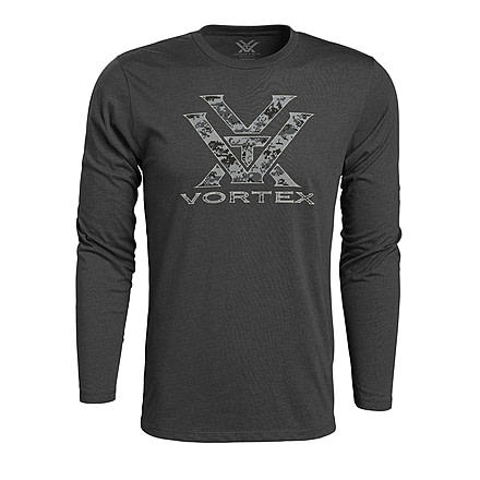 Vortex Men's Digi Camo VTX Logo LS, Charcoal Heather, 2XL 219050-CHH-2XL
