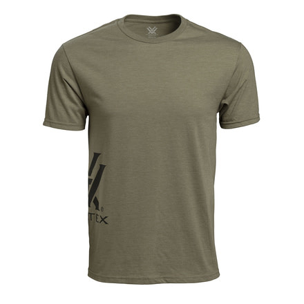 Vortex Men's Side Graphic SS Tee, Olive Heather, M 119050-OLH-M