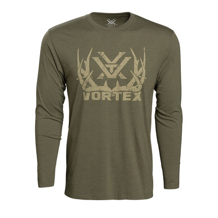 Vortex Mens Mule Deer Antlers LS, Military Heather, 3XL 219053-MIH-3XL