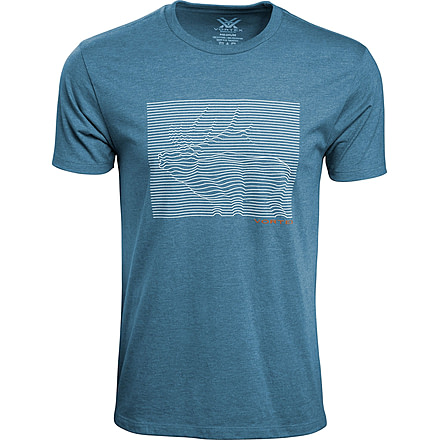 Vortex Topo Elk T-Shirt - Mens, Steel Blue Heather, Medium, 220-45-SBHM