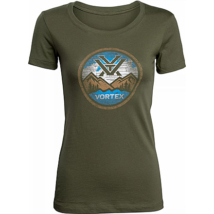 Vortex Reflection Lake T-Shirt - Womens, Military Green, Small, 220-63-MGRS