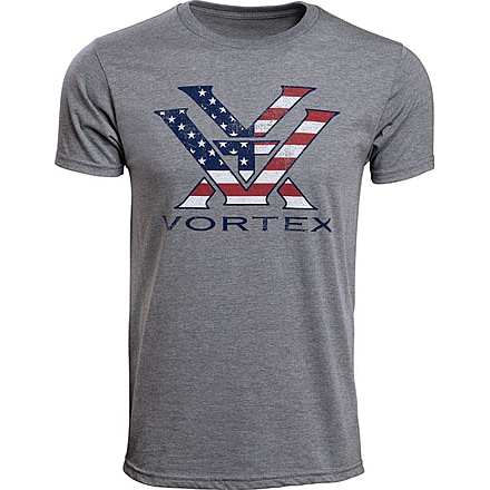 Vortex Stars And Bars T-Shirt - Mens, Ash Heather, 2X, 120-27-AAH2X